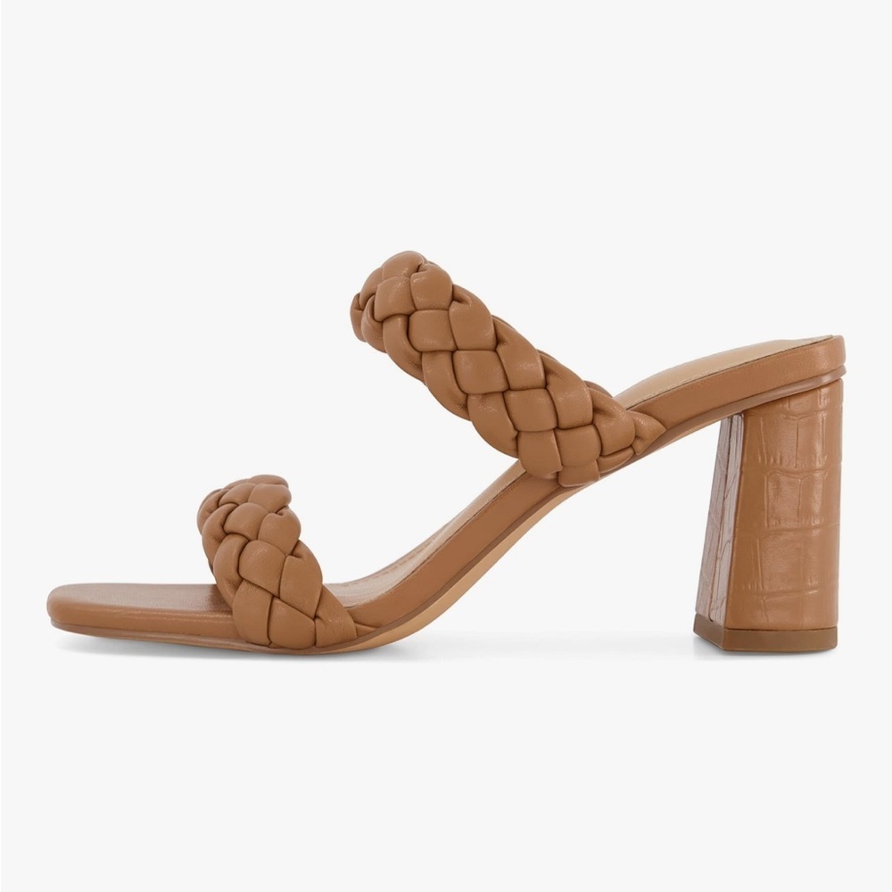 Braided block heel sandals - Picture 2 of 4